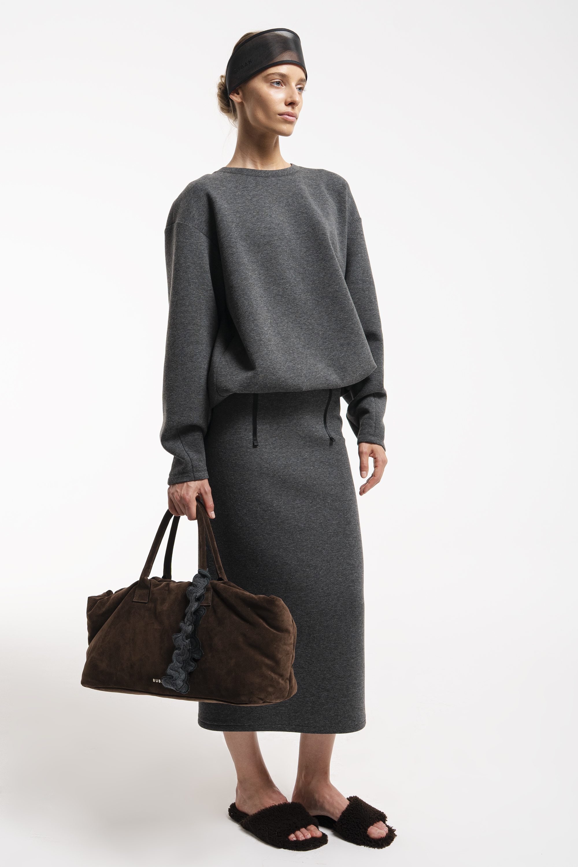Suede tote bag