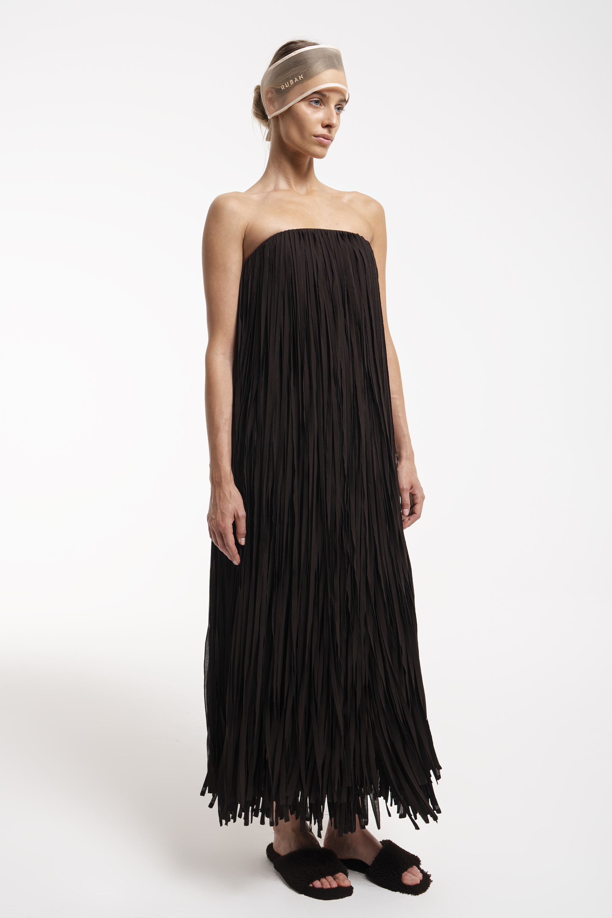 Silk top with fringe