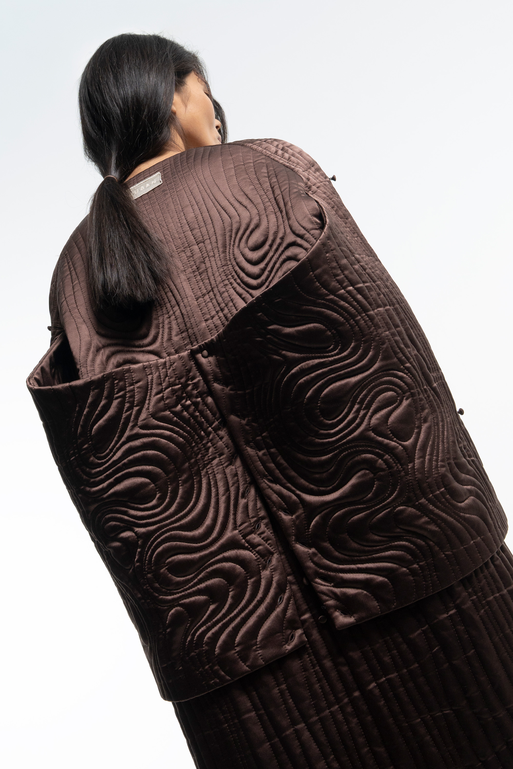 Quilted convertible coat