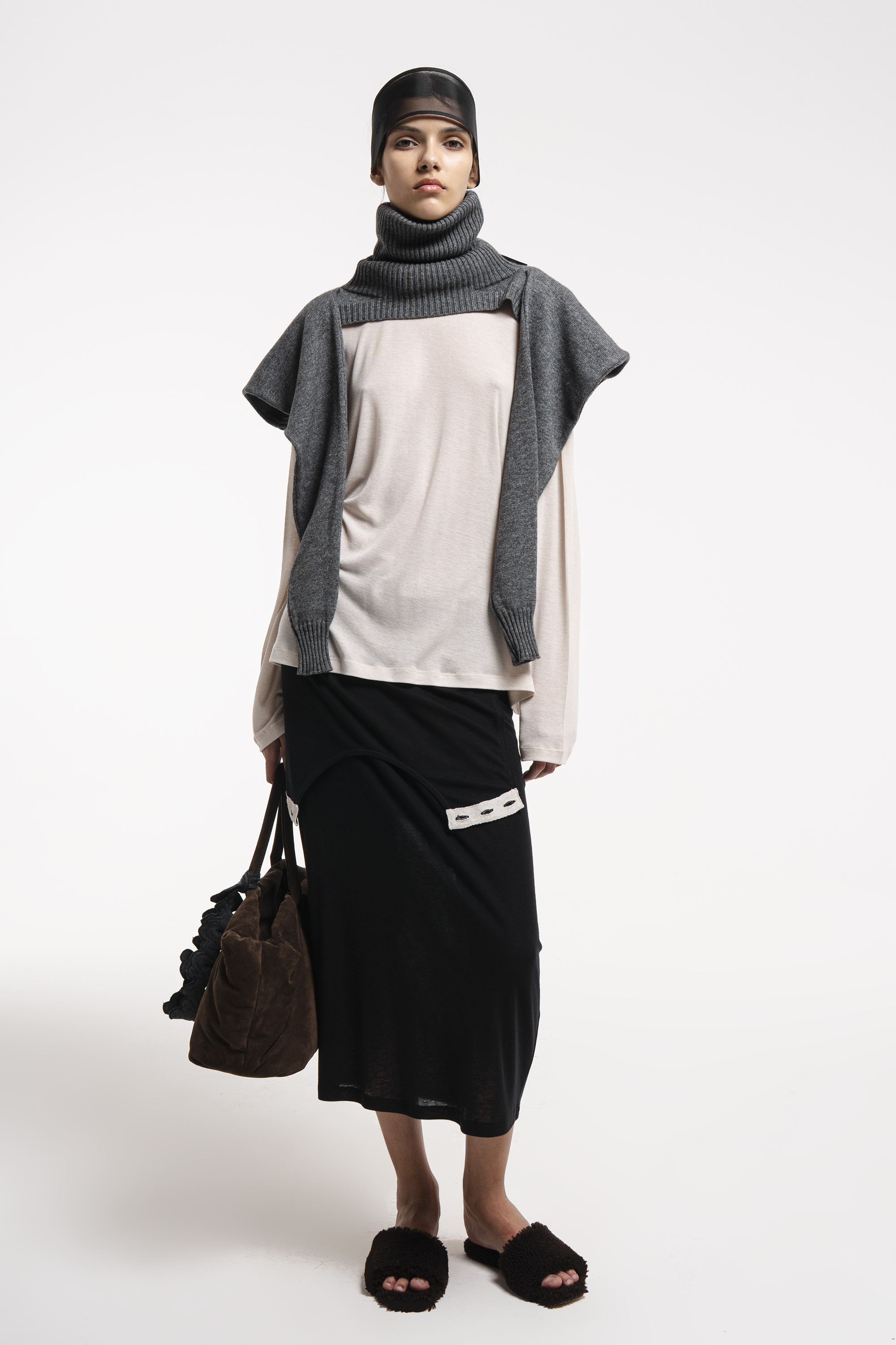 Scarf with sleeves