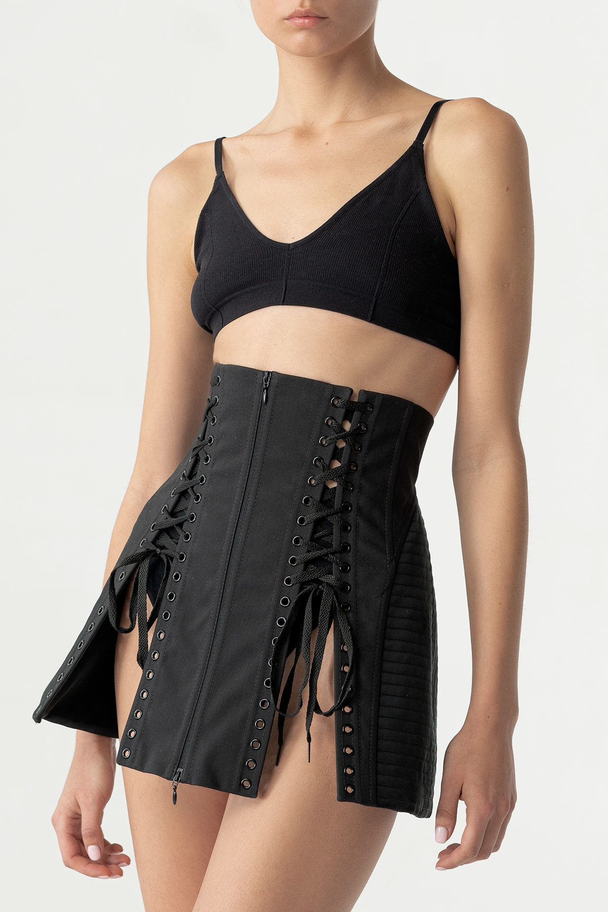 Quilted corset belt
